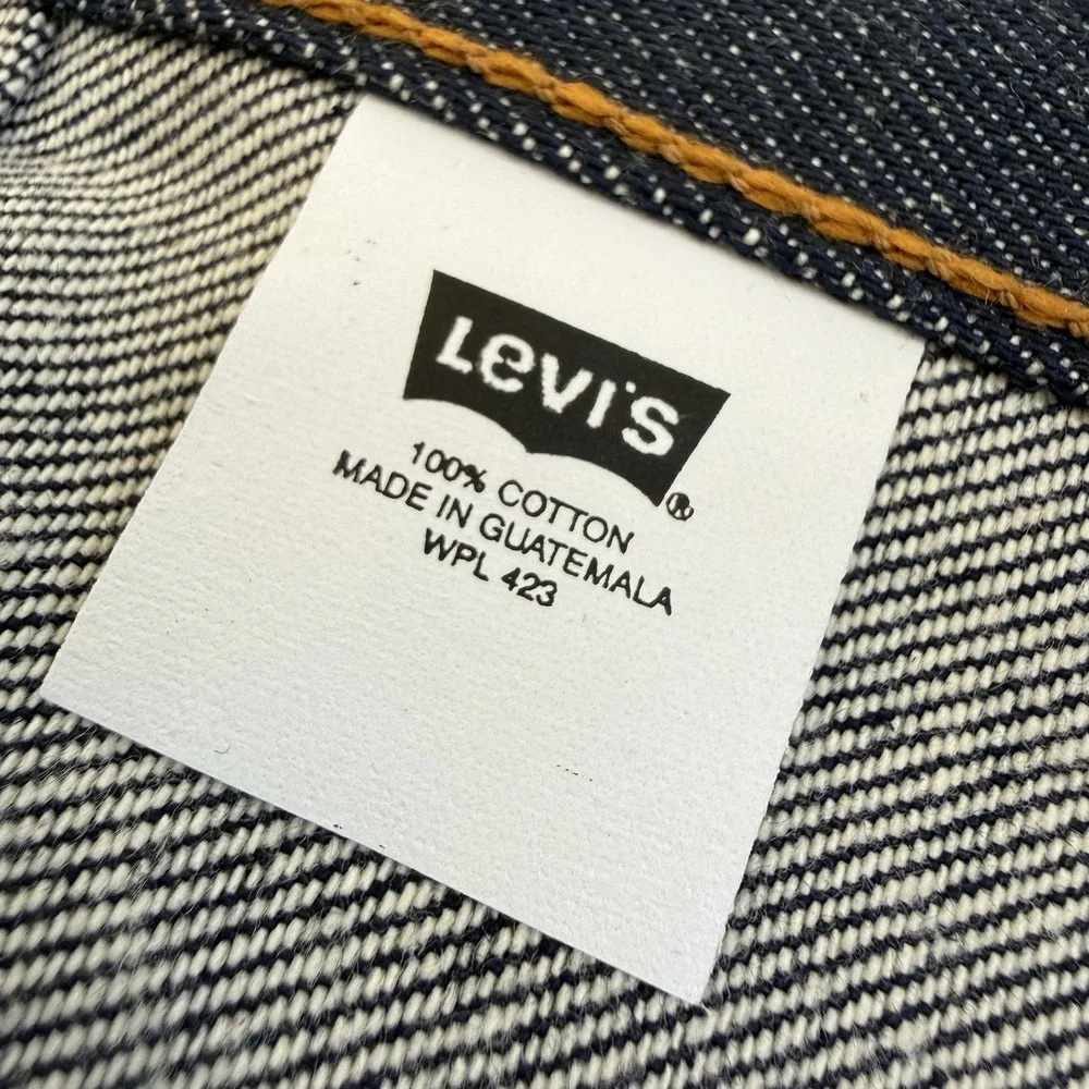 VTG Levis 501XX Shrink To Fit Jeans 35x33 Deadstock Raw Denim 2001 NOS 501 0000